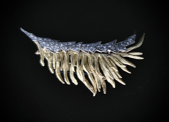 Pendentif Broche et pendentif ornée de 2 carats de brillants 58 Facettes