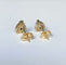 Boucles d'oreilles Paire de puces d'oreilles en or Ggis et jaune 18k saphirs et diamants 58 Facettes