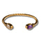 Bracelet BULGARI - Bracelet Jonc - en or jaune 18k, améthyste et quartz de rutile 58 Facettes
