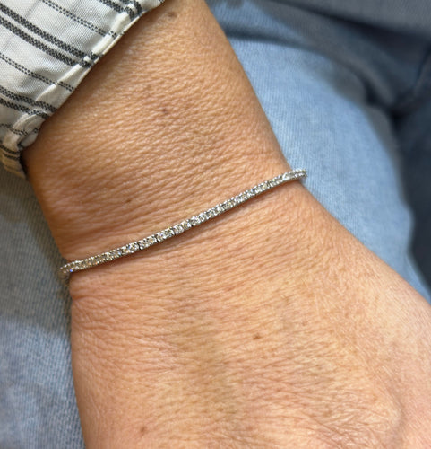 Bracelet Bracelet rivière de diamants , or blanc 18 carats 58 Facettes