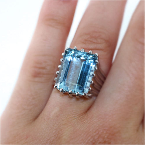 Bague 52 Bague aigue-marine 58 Facettes