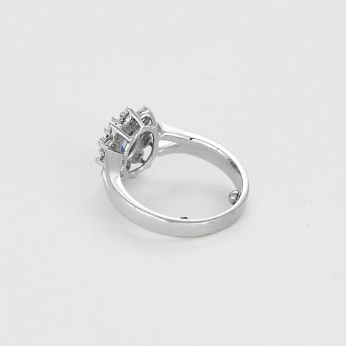 Bague 47 Bague en Or blanc, saphir et diamants 58 Facettes DADB-05