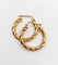 Boucles d'oreilles Créoles vintage or jaune finement torsadées (circa 1970) 58 Facettes A06048