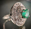 Bague 51 Ancienne bague or blanc, émeraude fin XIXème siècle 58 Facettes