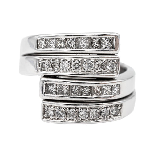 Bague 57 Bague Or blanc Diamant 58 Facettes 3073307CN