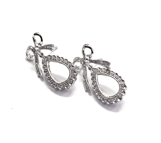 Boucles d'oreilles Boucles d'oreilles en platine avec diamants 58 Facettes