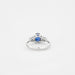 Bague Bague  or blanc avec saphir bleu et diamants 58 Facettes