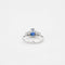 Bague 54 Bague  or blanc avec saphir bleu et diamants 58 Facettes