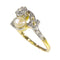 Vintage Belle Epoque diamant- og perle romantisk toi-et-moi forlovelsesring 