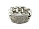 Bague DIOR. Collection "Gourmette", bague or blanc 18K et diamants 58 Facettes