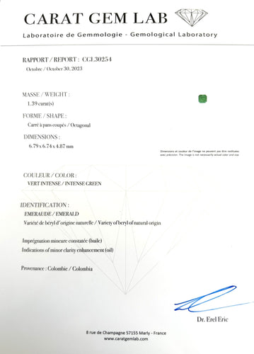 Bague 53 Bague Art-Déco, or blanc et platine, émeraude et diamants 58 Facettes