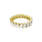 Bague 50 Alliance or jaune et diamants navette. 58 Facettes 35257
