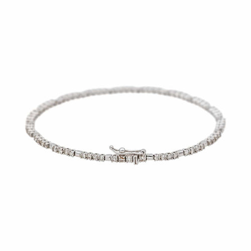 Bracelet Bracelet Tennis Or blanc Diamant 58 Facettes 4901431CN