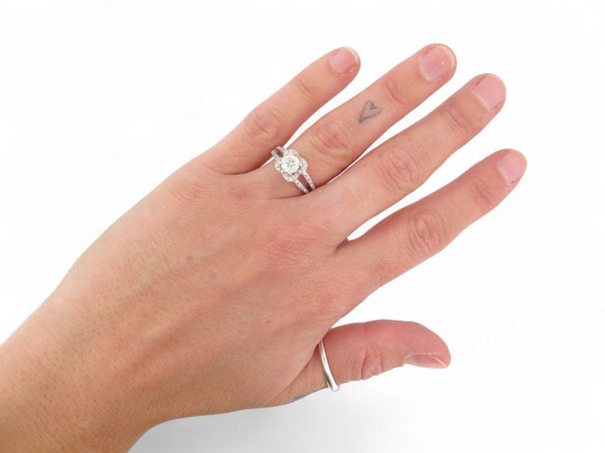 Bague 52 bague MAUBOUSSIN chance of love n7 t52 or blanc 18k diamants facture 58 Facettes 269948