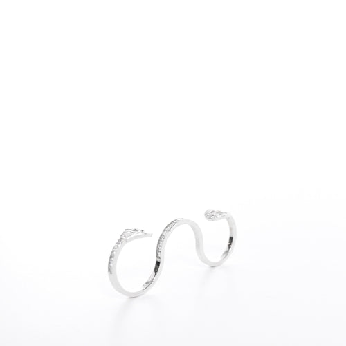 Bague 56 DINH VAN - Bague Trio or blanc et diamants 58 Facettes 96451