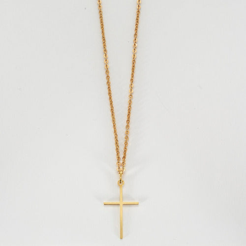 Collier Collier croix en or jaune 58 Facettes AB42
