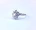 18 ayar beyaz altın ve pırlanta Papatya yüzük 