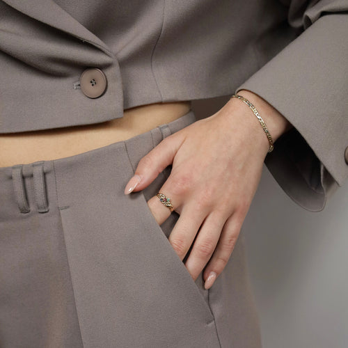 Vintage Ring mit Rubin, Smaragd & Blauem Saphir