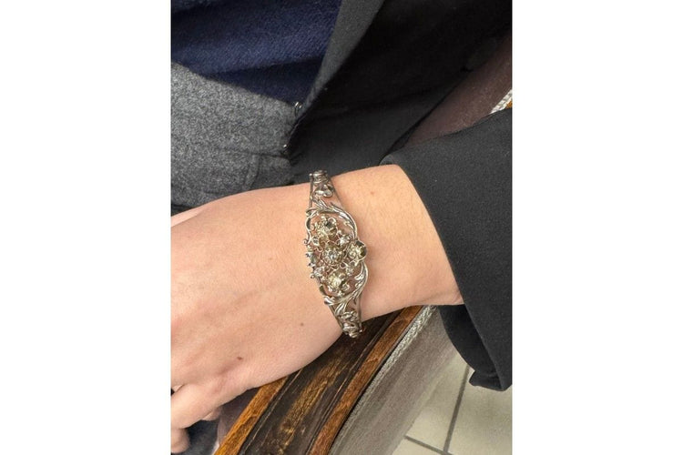 Antique jewelry set: bracelet, earrings and brooch pendant 58 Facettes 10795A