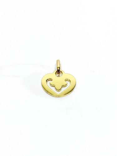 Pendentif OJ PERRIN - Pendentif or jaune coeur légende 58 Facettes