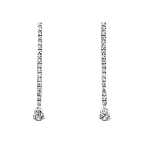 Boucles d'oreilles Boucles d'oreilles  Pendantes Or blanc Diamant 58 Facettes 4410628CN