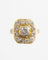 Bague 51 Bague Pompadour en or jaune 18 carats et diamants 1,90 ct 58 Facettes