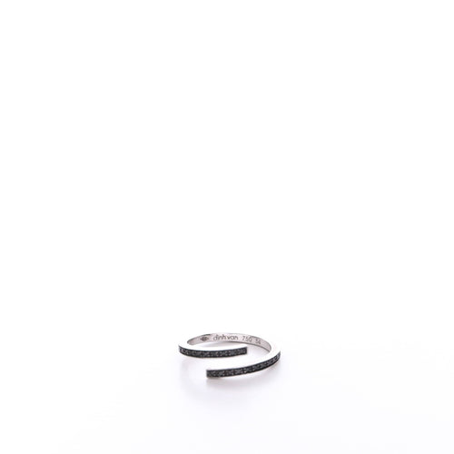 Bague 54 DINH VAN - Bague Or blanc et Diamant Noir 58 Facettes 97097