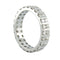 Anillo tipo alianza de oro blanco con diamantes talla brillante hasta 2,00 ct 