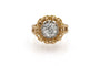 Bague 50 Bague unique en or jaune ornée d'un diamant taille brillant ancienne de 1,32 carat 58 Facettes 11531