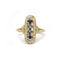 Bague 50 Bague - Or jaune diamants et saphirs 58 Facettes 1035