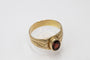 Unique yellow gold ring with a garnet, turn of the 19th/20th century 58 Facettes 11244