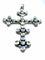 Croix en argent et pierres de lunes 58 Facettes AB542