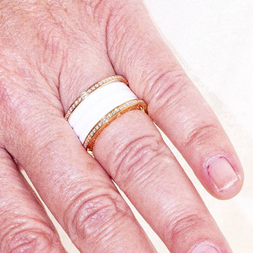 Bague 54 Bague BVLGARI B.ZERO 1 avec diamants 58 Facettes D361635UZ