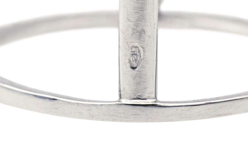 Bague 53 Bague Graphique Or blanc Diamant 58 Facettes 578818RV