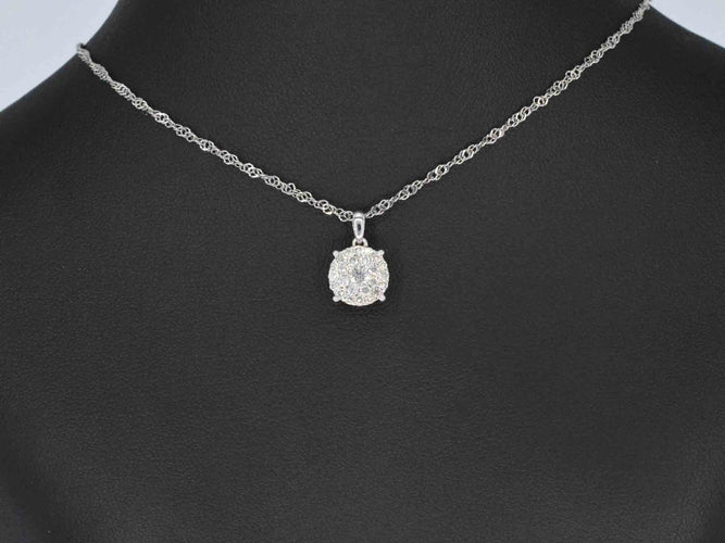 Pendentif Pendentif en or blanc avec diamant taille brillant 58 Facettes 2080