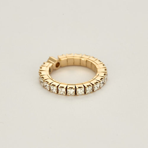 Bague 51 Bague souple en or rose et diamants 58 Facettes JRR0010-51