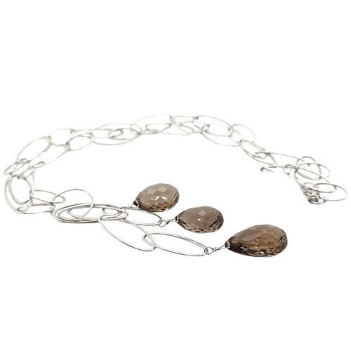 Montre Collier sautoir or blanc et quartz fumé 58 Facettes 1.0001481/1