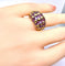 Bague 51 Bague en or jaune 18 carats sertie de 29 améthystes 58 Facettes AB550