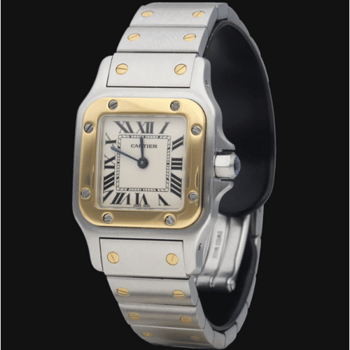 Montre Cartier Montre Santos De Cartier Galbee Pm 58 Facettes MT41459