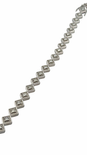 Bracelet Bracelet en or blanc et diamants 58 Facettes