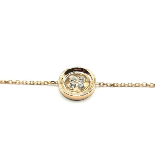 Bracelet Bracelet or rose diamants signé Ely Bela 58 Facettes