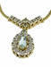 Collier Collier en or blanc et jaune avec diamants et aiguemarine 58 Facettes