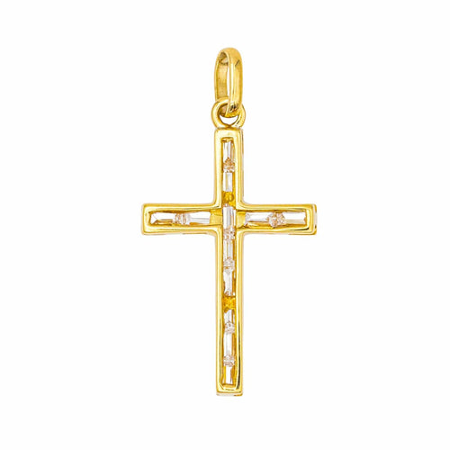 Pendentif Pendentif Croix Or jaune Diamant 58 Facettes 4268399RV