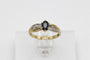 Bague 51 Vintage yellow gold ring with sapphire and diamonds, mid-20th century 58 Facettes 9859