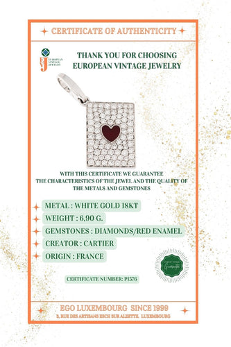 Pendentif CARTIER - Pendentif Ace of Hearts Edition limitée 58 Facettes
