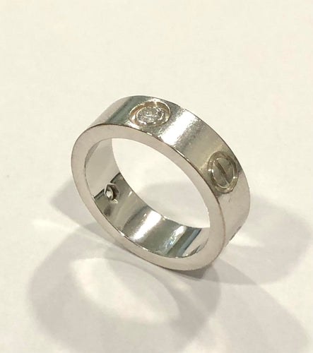 Bague 50 Cartier - Bague Love 3 diamants or blanc 58 Facettes