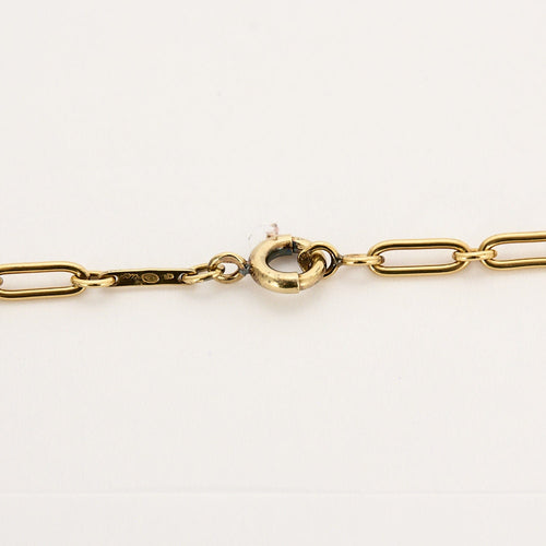 CARTIER - SANTOS - Keltakultainen ketju, jossa on avoimet soikeat lenkit 