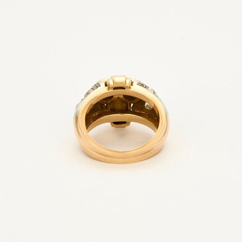 Bague 59.5 Bague en Or jaune, platine et Diamants 58 Facettes CHAL0518