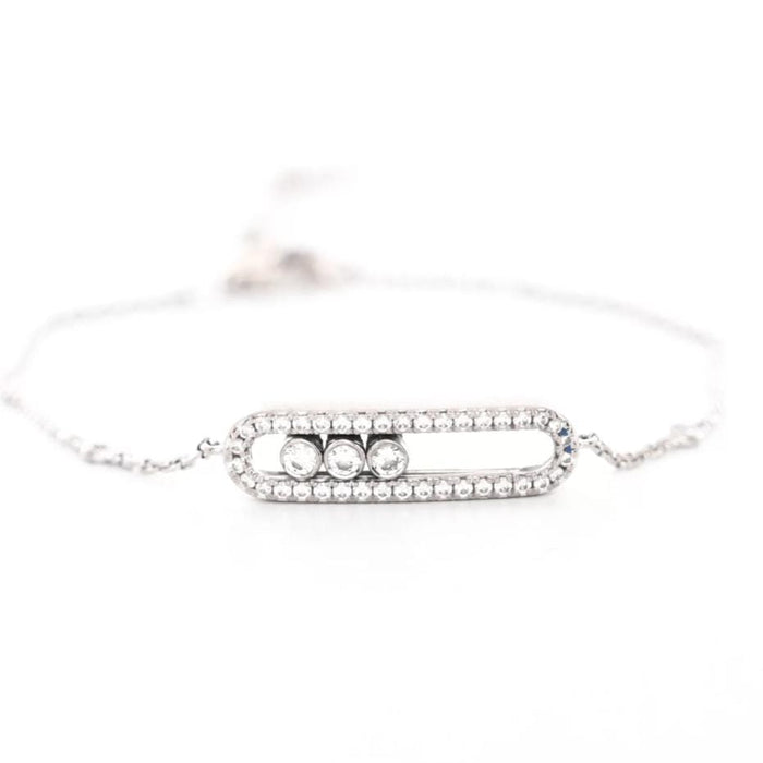 Bracelet MESSIKA - Bracelet Baby Move Or blanc et Diamants 58 Facettes 89002