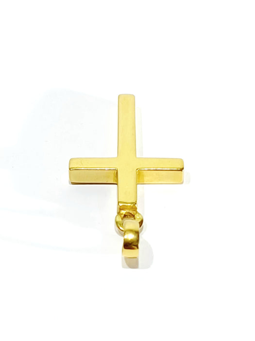 Pendentif Croix en or jaune 58 Facettes